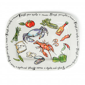 15" Rectangle Serving Platter: First You Make A Roux