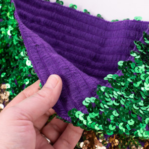 Mardi Gras Sequin Flared Skirt (SM/M)