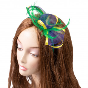 Mardi Gras Feather & Tubing Headband