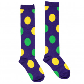 Purple Knee Socks With GG Dots