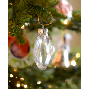 Clear Oval Ball Ornament: 80MM