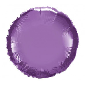 18" Round Metallic Mylar Balloon: Purple