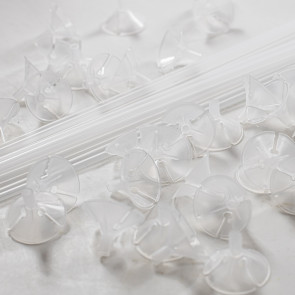 Clear Balloon Cup & Stick Sets (144)
