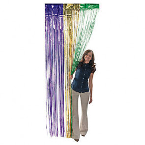 Metallic Foil Mardi Gras Curtain (3' x 8')