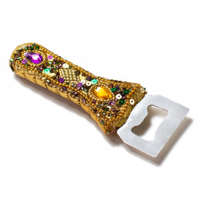 5.5" Jeweled Bottle Opener: Gold
