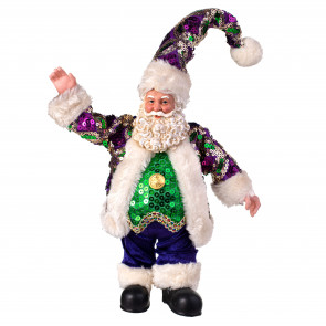 9" Standing Dazzle Sequin Santa