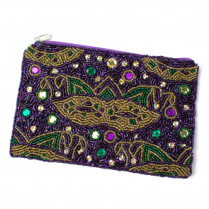 7.5" x 5" Beaded Mask Coin Purse