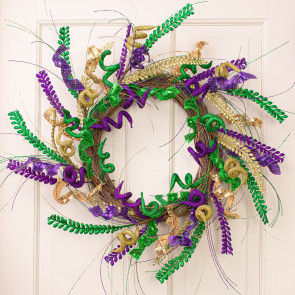 6 Festive DIY Mardi Gras Decor Ideas - How to Make Wreaths - Wreath Making  for Craftpreneurs