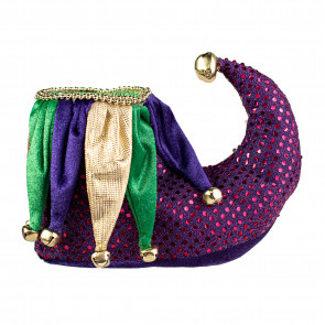 Jester Shoe Decoration: Purple LamÃ©