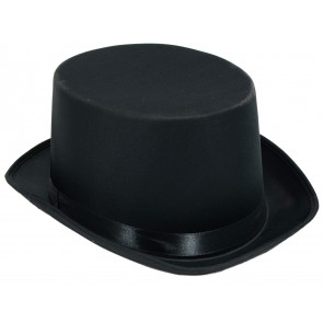 Satin Top Hat: Black