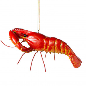 5.5" Crawfish Ornament: Realistic Red