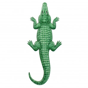 19" Embossed Metal Hanger: Alligator Shape