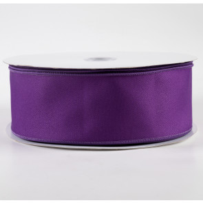 2.5" Diagonal Weave Fabric Ribbon: Purple (50 Yards)