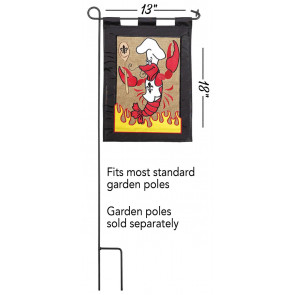 Crawfish Chef Burlap Garden Flag (13 X 18)
