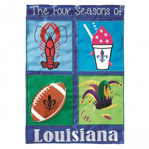Four Seasons of Louisiana Large Flag (29 x 42)