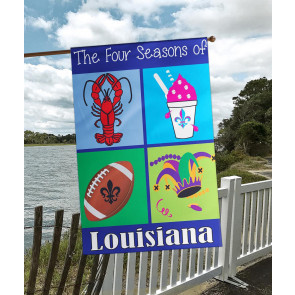 Four Seasons of Louisiana Large Flag (29 x 42)
