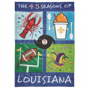 Five Seasons of Louisiana Large Flag (29 x 42)