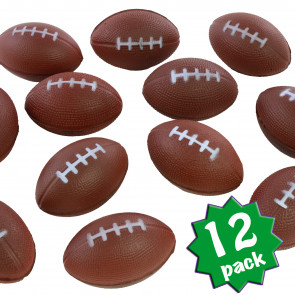 3" Brown Football Stress Balls (12)
