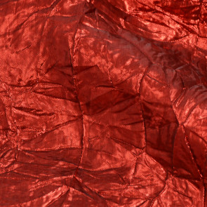 Crushed Metallic Lamé Fabric Roll: Dark Red