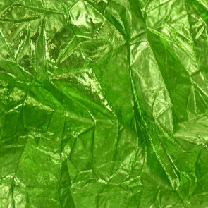 Crushed Metallic Lamé Fabric Roll: Lime Green