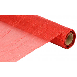 Crinkle Fabric Roll: Metallic Red