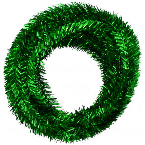 Metallic Tinsel Roping (25'): Emerald Green