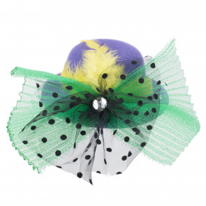 Mardi Gras Mini Top Hat Fascinator: PGG 
