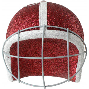 Football Helmet Ornament: Crimson Red (4")