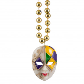 Antique Mask Necklace: Diamonds