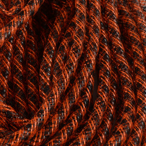 Deco Flex Tubing Ribbon: Striped Orange/Black (30 Yards)