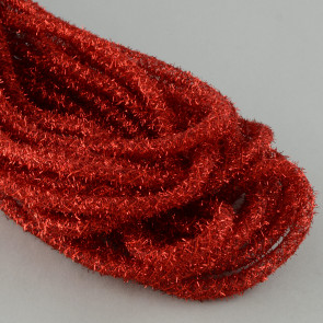 Tinsel Flex Tubing Ribbon: Metallic Red (30 Yards)