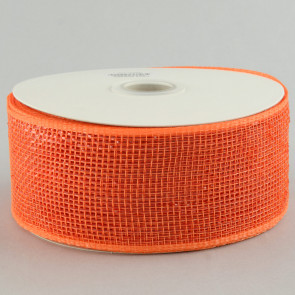 2.5" Poly Deco Mesh Ribbon: Metallic Orange