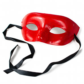 Paper Mache Eye Mask: Red