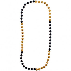 12mm Beads 36" Black & Gold Sections