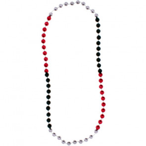 12mm Beads 36" Red, Silver & Black Sections