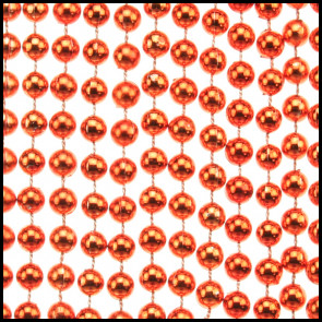 7mm Beads 33" Metallic Orange