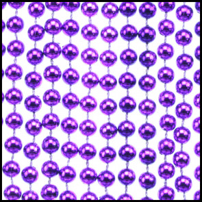 7mm Beads 33" Metallic Purple