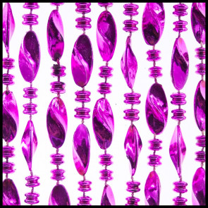 Twist Beads 42" Metallic Hot Pink