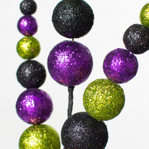 Glitter Ball Spray: Lime, Black & Purple (18