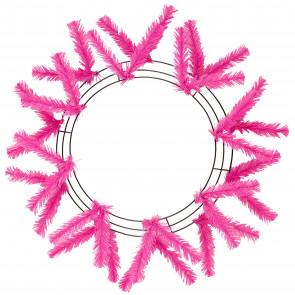 15-24" Work Wreath Form: Hot Pink