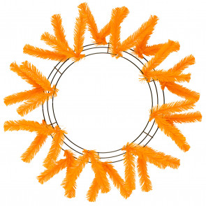 15-24" Work Wreath Form: Orange