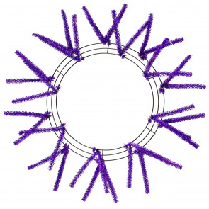15-24" Tinsel Work Wreath Form: Metallic Purple
