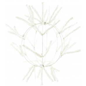 12"  Wire KD Work Ball Form: Iridescent White