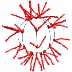 12"  Wire KD Work Half Ball Form: Metallic Red