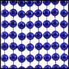 10mm Beads 42" Metallic Blue