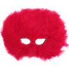 Red Marabou Feather Mask