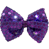 Sequin LED Satin Bowtie: Purple