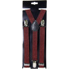 Red Metallic Elastic Suspenders