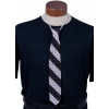 Beaded Necktie: Black & Silver
