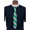 Beaded Necktie: Green & Silver